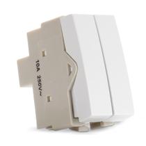 Interruptor Duplo Paralelo 10a-250v Br Sleek Interruptor Duplo Paralelo 10a-250v Br Sleek