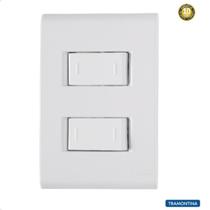 Interruptor Duplo Paralelo 4x2 Branco Embutir Liz Tramontina