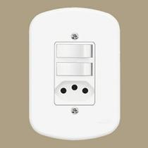 Interruptor Duplo Paralelo Fame + Tomada 10a 2p+T