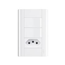 Interruptor Duplo Simpes + Tomada 10A 1441 Fame Modulare Interruptor Duplo Simpes + Tomada 10A 1441 Fame Modulare