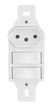 Interruptor Duplo Simples + 1 Tomadas 10A/20A 2282P/15 - Pumalux