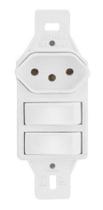 Interruptor Duplo Simples + 1 Tomadas 10A/20A 2282P/15 - Pumalux Interruptor Duplo Simples + 1 Tomadas 10A/20A 2282P/15 - Pumalux