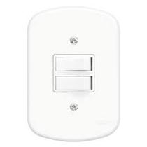Interruptor Duplo Simples 10A 250V Blanc 0627 Fame