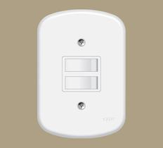 Interruptor Duplo Simples 4x2 Fame 10a