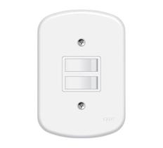Interruptor Duplo Simples 4X2 Fame 10A