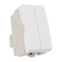 Interruptor Duplo Simples Branco Fosco Clean MarGirius