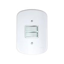Interruptor Duplo Simples com Placa 4 x 2 Blanc FAME * 13632