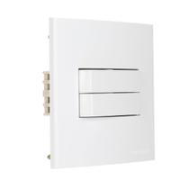 Interruptor Duplo Simples P/ Moveis 70x70 Branco Margirius