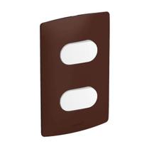 Interruptor Duplo Simples PIAL Nereya Moscada 2 Teclas Conjunto 4x2