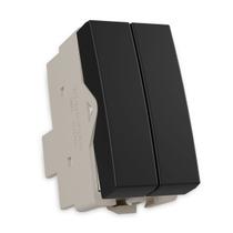 Interruptor Duplo Simples Preto Fosco Clean MarGirius