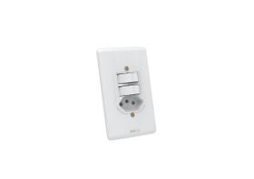 Interruptor duplo simples + tomada 20a - enerbras artis