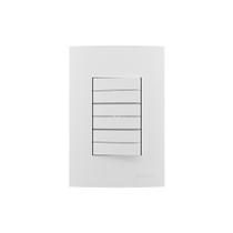 Interruptor Duplo Simples Triplo MarGirius Sleek 10A com Placa 4x2 Branco