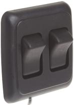 Interruptor Duplo SPST Liga-Desliga Preto JR Products 12235 Interruptor Duplo SPST Liga-Desliga Preto JR Products 12235