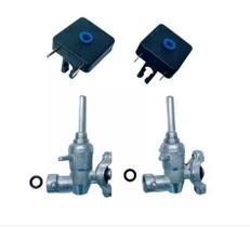 Interruptor E Registro Fogão Cooktop Fischer Fit Line 2 Boca