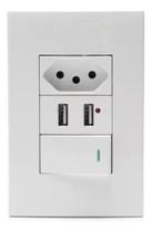Interruptor E Tomada Com Usb Design Moderno