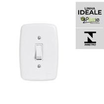 Interruptor e Tomada Pluzie linha Ideale 10A 20A 4x2 Modelos:Interruptor 1 tecla simples Interruptor e Tomada Pluzie linha Ideale 10A 20A 4x2 Modelos:Interruptor 1 tecla simples