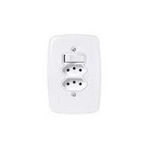 Interruptor e Tomada Pluzie linha Ideale 10A 20A 4x2 Modelos:Interruptor Tecla 2 tomada 20A