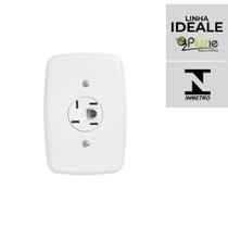Interruptor e Tomada Pluzie linha Ideale 10A 20A 4x2 Modelos:Tomada 2 vias RJ 11