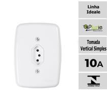 Interruptor e Tomada Pluzie linha Ideale 10A 20A 4x2 Modelos:Tomada Vertical 10A