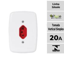 Interruptor e Tomada Pluzie linha Ideale 10A 20A 4x2 Modelos:Tomada Vertical Vermelha 20A Interruptor e Tomada Pluzie linha Ideale 10A 20A 4x2 Modelos:Tomada Vertical Vermelha 20A