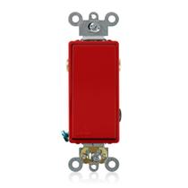 Interruptor electrónico Leviton Decora Plus Rocker 3 vías 20A rojo