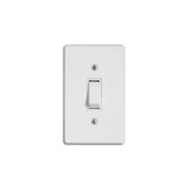 Interruptor Elétrico 1 Tecla Simples com Placa Branca - Ilumi, Opção: Branco(a)