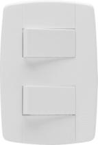Interruptor Elétrico 2 Teclas Branco Completo 10A Linha Lev - Ilumi Interruptor Elétrico 2 Teclas Branco Completo 10A Linha Lev - Ilumi