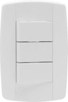 Interruptor Elétrico 3 Teclas Completo Branco 10A Linha Lev - Ilumi Interruptor Elétrico 3 Teclas Completo Branco 10A Linha Lev - Ilumi