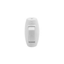 Interruptor Elétrico Meio Cordão (Pera) 1 Tecla Simples Branco - Ilumi, Opção: Branco(a)