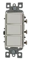 Interruptor eletrônico Leviton Decora Three Rocker 15A 120V Interruptor eletrônico Leviton Decora Three Rocker 15A 120V