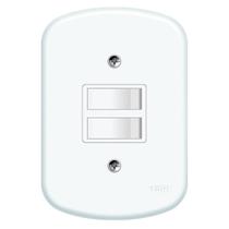Interruptor Embutir 2 Paralela com Placa Série Blanc - 0642 - FAME