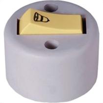 Interruptor Externo Ilumi Redondo Cinza 1 Campainha 1713Pct - Kit C/10 Interruptor Externo Ilumi Redondo Cinza 1 Campainha 1713Pct - Kit C/10