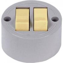 Interruptor Externo Ilumi Redondo Cinza 2 Simples 1656Pct - Kit C/10