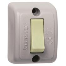 Interruptor Externo Lorenzetti Retangular Cinza 1063