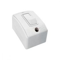 Interruptor Externo Perlex Retangular 1 Simples Branco 170Brc/10 - Kit C/10