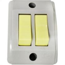 Interruptor Externo Perlex Reto 2 Simples 182 Interruptor Externo Perlex Reto 2 Simples 182