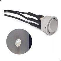 Interruptor Gota Redondo Paralelo Cinza Com Cabo 10Cm Interruptor Gota Redondo Paralelo Cinza Com Cabo 10Cm