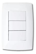 Interruptor Home 3 Teclas Simples Com Placa Branca - B.lux Interruptor Home 3 Teclas Simples Com Placa Branca - B.lux