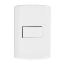 Interruptor Horizontal de Embutir Branco Lig Paralela Pluzie