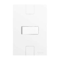 Interruptor Horizontal de Embutir Branco Lig Simples Pluzie Interruptor Horizontal de Embutir Branco Lig Simples Pluzie