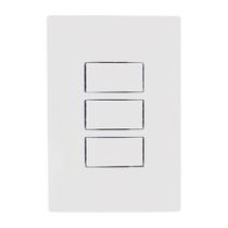 Interruptor Ilumi I9 3 Teclas Simples + Placa 10A/250V