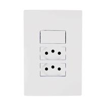 Interruptor Ilumi I9 Tecla Simples + 2 Tomadas 2P+T 10A 250V