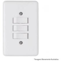 Interruptor Ilumi Stylus 3 Teclas Simples com Pl 2019 - Ilumi