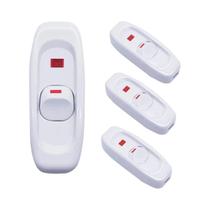 Interruptor Inline LED 10A 12V 4PCS Para Lâmpada De Mesa Luz De Cama Botão Liga/Desliga Aparelho