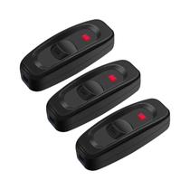 Interruptor Inline On/Off Preto 10A 250V Para Lâmpada De Mesa, 3 Peças