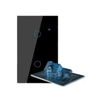 Interruptor Intel 2 Botões Teclado Touch Wifi - Preto