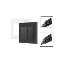 Interruptor Intelig Zigbee Tecla Física 4Botões 4X4 - Preto Interruptor Intelig Zigbee Tecla Física 4Botões 4X4 - Preto