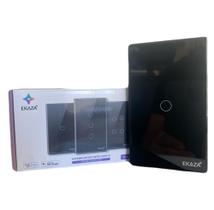 Interruptor Inteligente 1 botao Preto 4x2 WiFi Ekaza Interruptor Inteligente 1 botao Preto 4x2 WiFi Ekaza