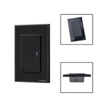 Interruptor Inteligente 1 Botão Zigbee Tecla Com Led - Preto