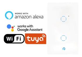 Interruptor Inteligente 2 Botões Touch Wi-fi App Alexa Vidro Interruptor Inteligente 2 Botões Touch Wi-fi App Alexa Vidro